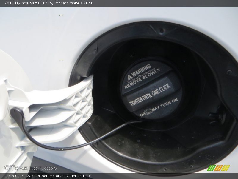 Monaco White / Beige 2013 Hyundai Santa Fe GLS