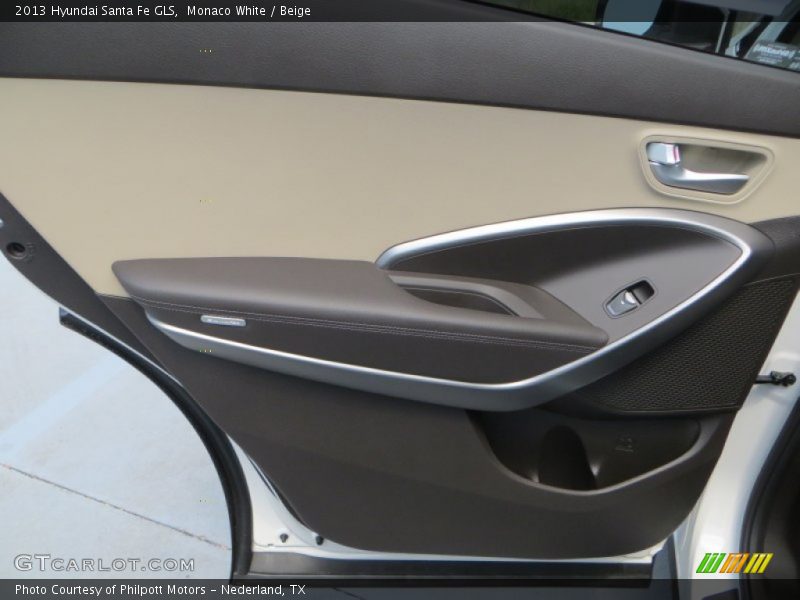 Monaco White / Beige 2013 Hyundai Santa Fe GLS