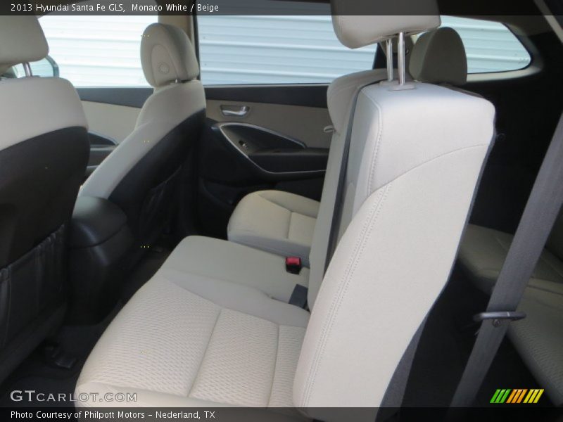 Monaco White / Beige 2013 Hyundai Santa Fe GLS