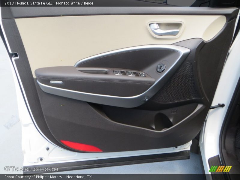 Monaco White / Beige 2013 Hyundai Santa Fe GLS