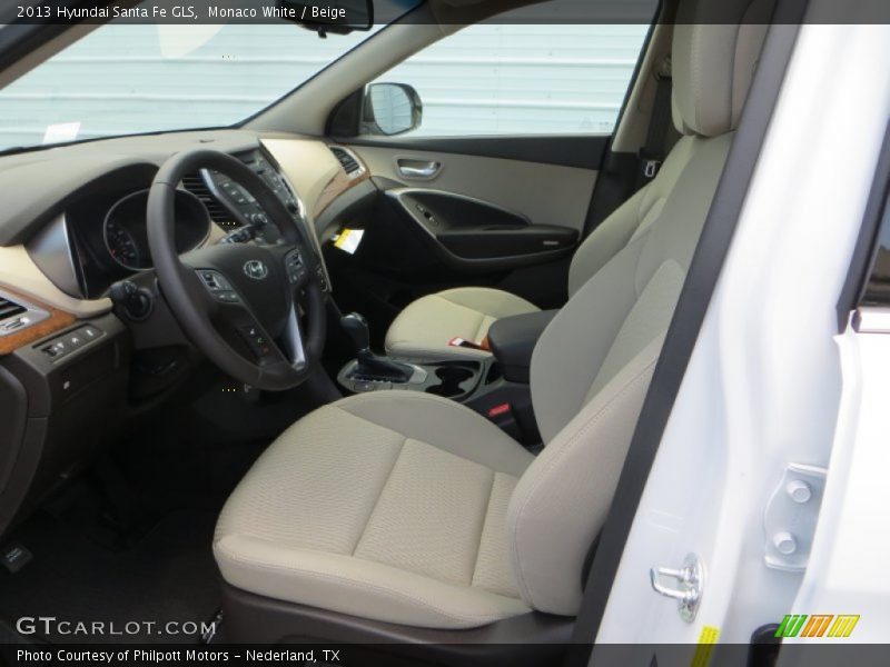 Monaco White / Beige 2013 Hyundai Santa Fe GLS