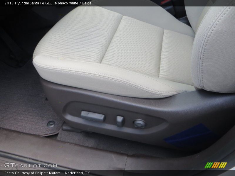 Monaco White / Beige 2013 Hyundai Santa Fe GLS