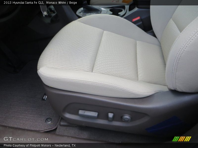Monaco White / Beige 2013 Hyundai Santa Fe GLS
