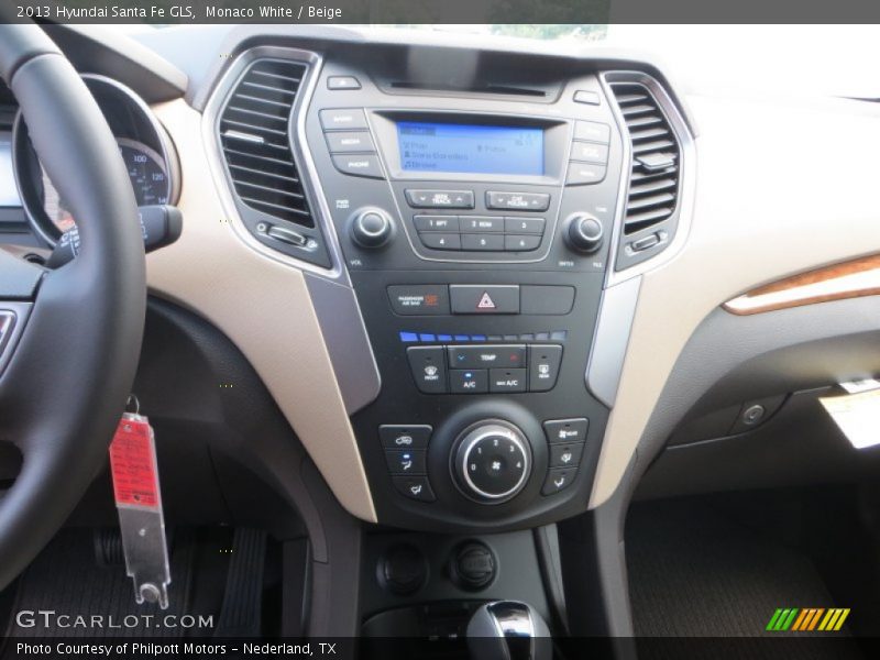 Monaco White / Beige 2013 Hyundai Santa Fe GLS