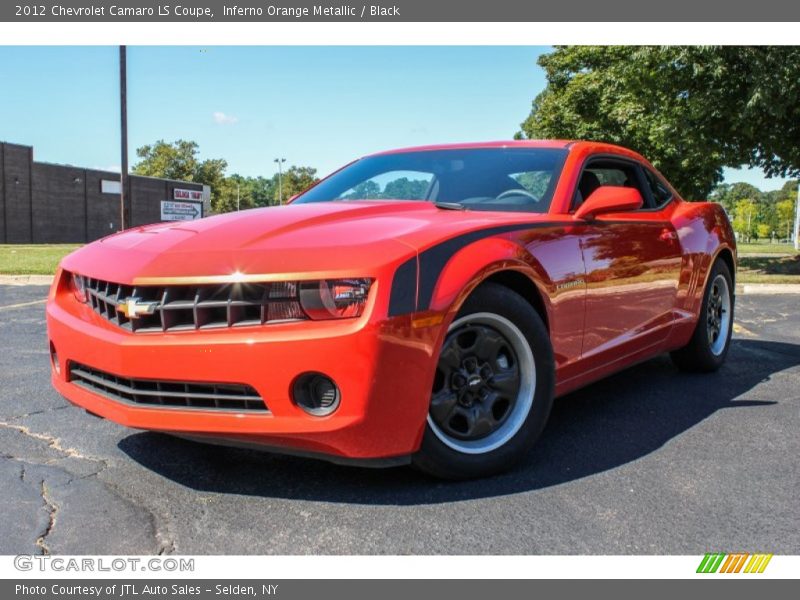 Inferno Orange Metallic / Black 2012 Chevrolet Camaro LS Coupe