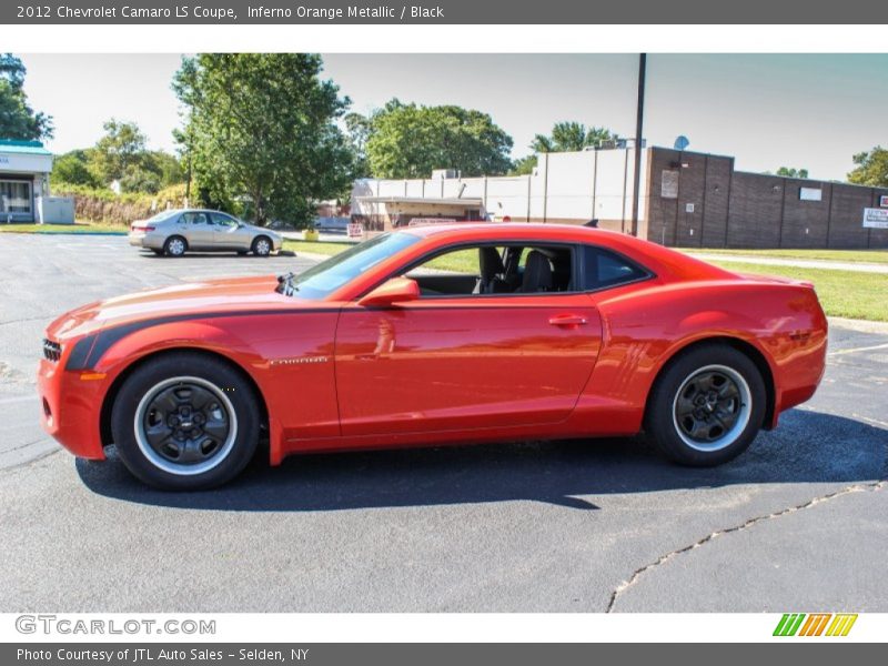 Inferno Orange Metallic / Black 2012 Chevrolet Camaro LS Coupe