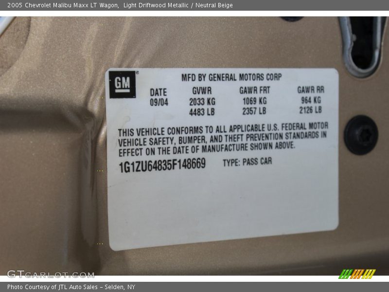 Light Driftwood Metallic / Neutral Beige 2005 Chevrolet Malibu Maxx LT Wagon