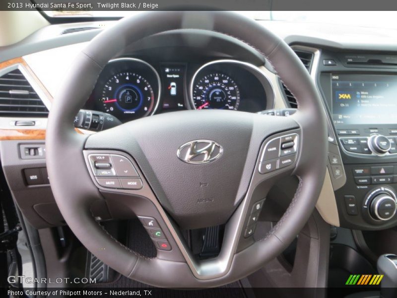 Twilight Black / Beige 2013 Hyundai Santa Fe Sport