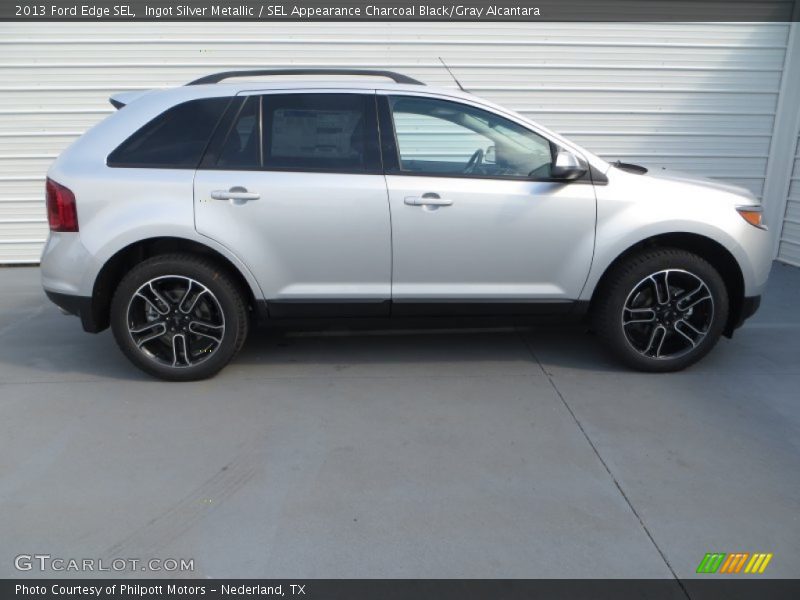 Ingot Silver Metallic / SEL Appearance Charcoal Black/Gray Alcantara 2013 Ford Edge SEL