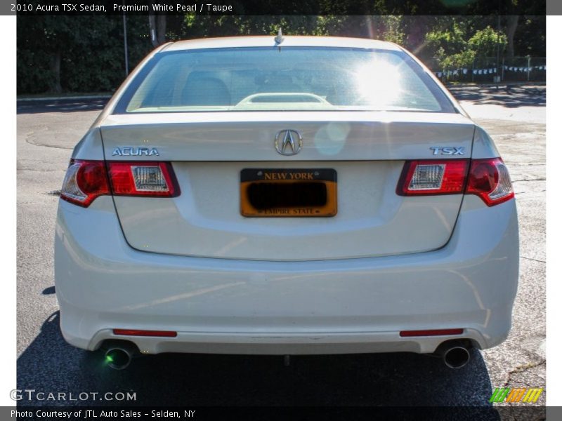 Premium White Pearl / Taupe 2010 Acura TSX Sedan