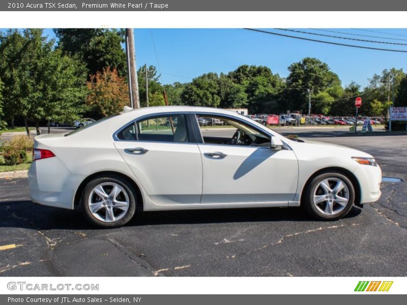 Premium White Pearl / Taupe 2010 Acura TSX Sedan