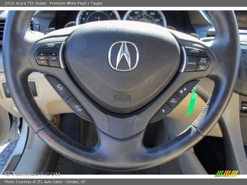 Premium White Pearl / Taupe 2010 Acura TSX Sedan