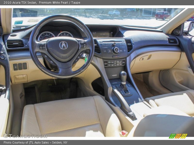 Premium White Pearl / Taupe 2010 Acura TSX Sedan