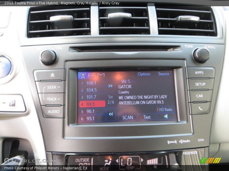 Magnetic Gray Metallic / Misty Gray 2013 Toyota Prius v Five Hybrid