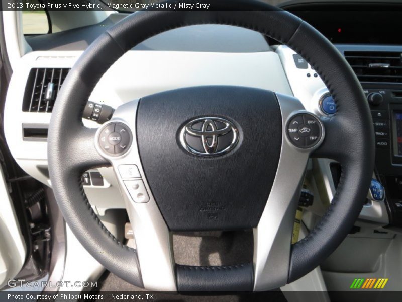 Magnetic Gray Metallic / Misty Gray 2013 Toyota Prius v Five Hybrid