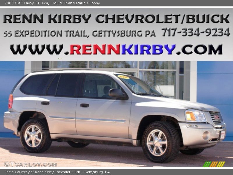 Liquid Silver Metallic / Ebony 2008 GMC Envoy SLE 4x4