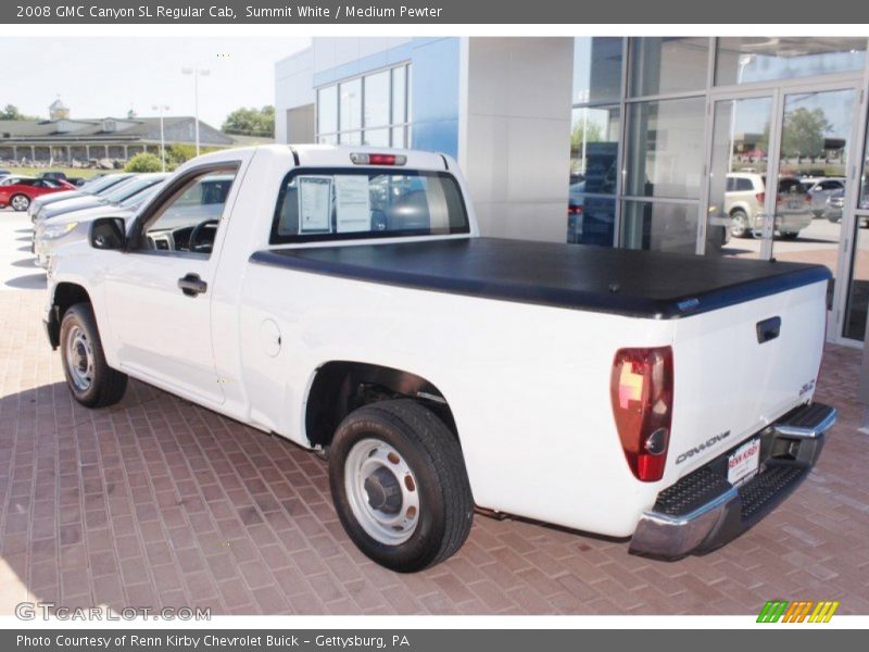 Summit White / Medium Pewter 2008 GMC Canyon SL Regular Cab