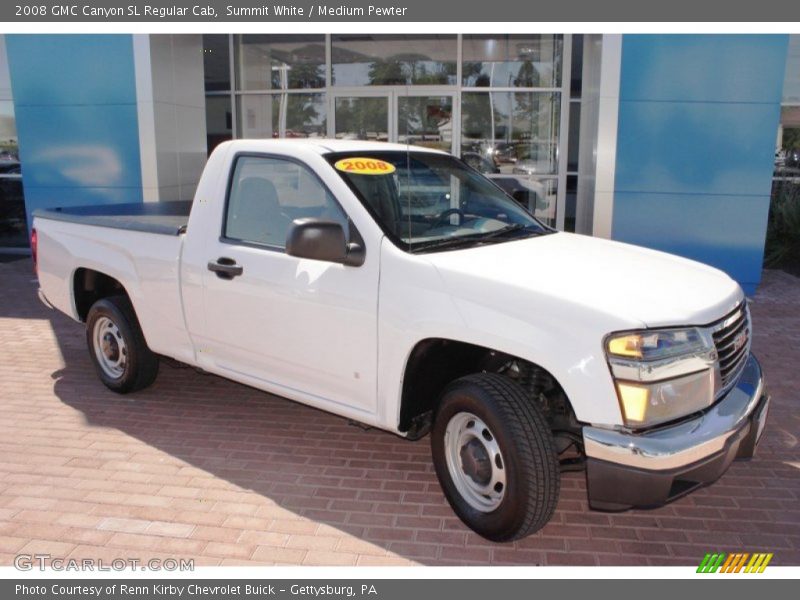 Summit White / Medium Pewter 2008 GMC Canyon SL Regular Cab