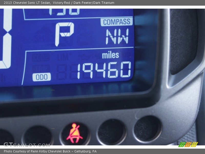 Victory Red / Dark Pewter/Dark Titanium 2013 Chevrolet Sonic LT Sedan