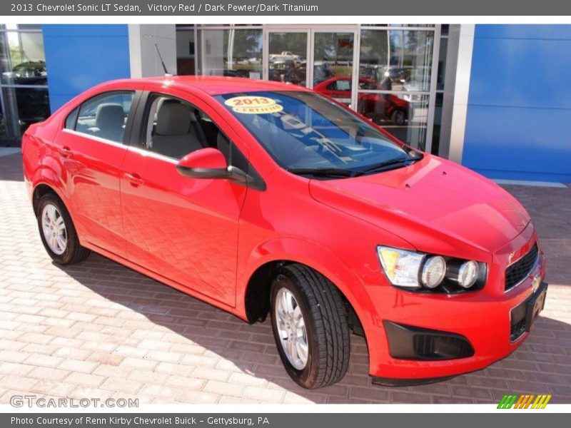 Victory Red / Dark Pewter/Dark Titanium 2013 Chevrolet Sonic LT Sedan