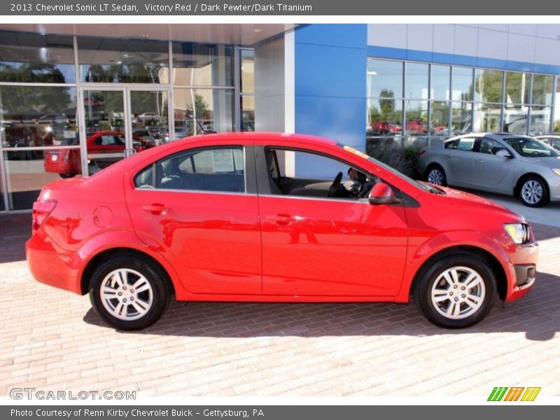 Victory Red / Dark Pewter/Dark Titanium 2013 Chevrolet Sonic LT Sedan