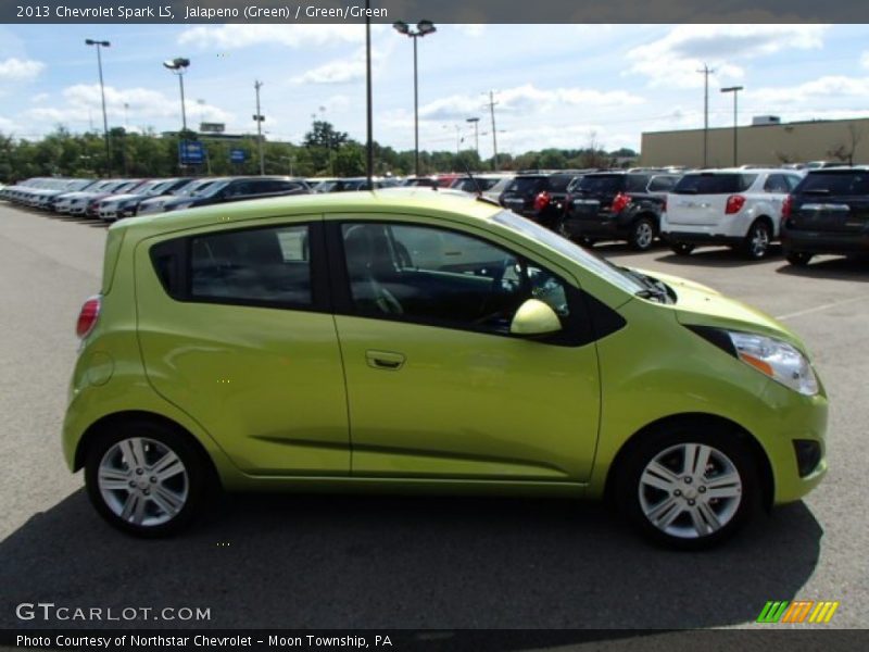 Jalapeno (Green) / Green/Green 2013 Chevrolet Spark LS