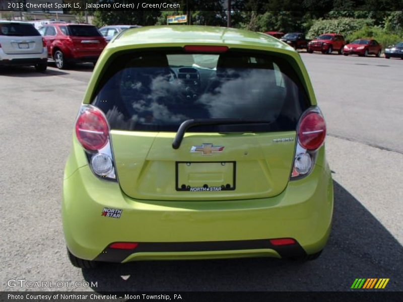 Jalapeno (Green) / Green/Green 2013 Chevrolet Spark LS