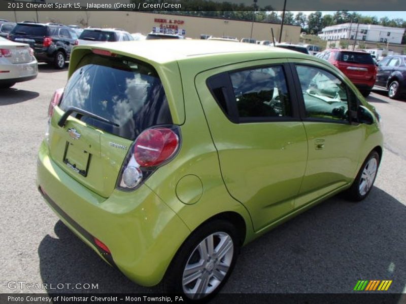 Jalapeno (Green) / Green/Green 2013 Chevrolet Spark LS