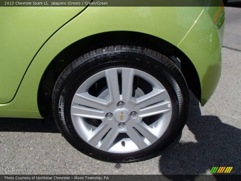 Jalapeno (Green) / Green/Green 2013 Chevrolet Spark LS