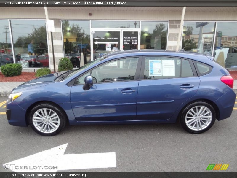 Marine Blue Pearl / Black 2012 Subaru Impreza 2.0i Premium 5 Door