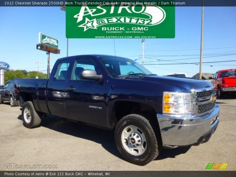 Imperial Blue Metallic / Dark Titanium 2012 Chevrolet Silverado 2500HD Work Truck Extended Cab 4x4