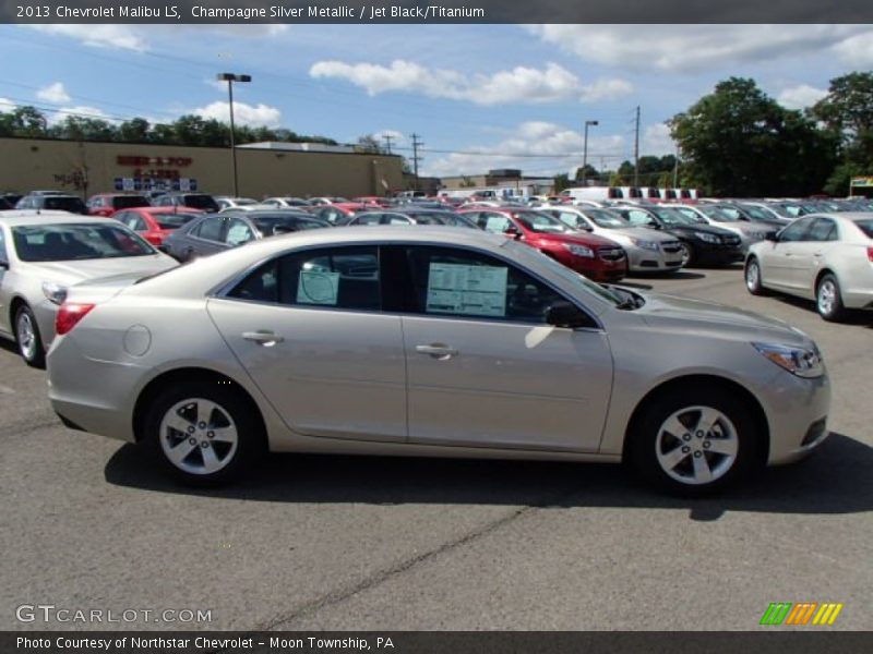 Champagne Silver Metallic / Jet Black/Titanium 2013 Chevrolet Malibu LS
