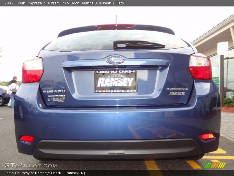 Marine Blue Pearl / Black 2012 Subaru Impreza 2.0i Premium 5 Door