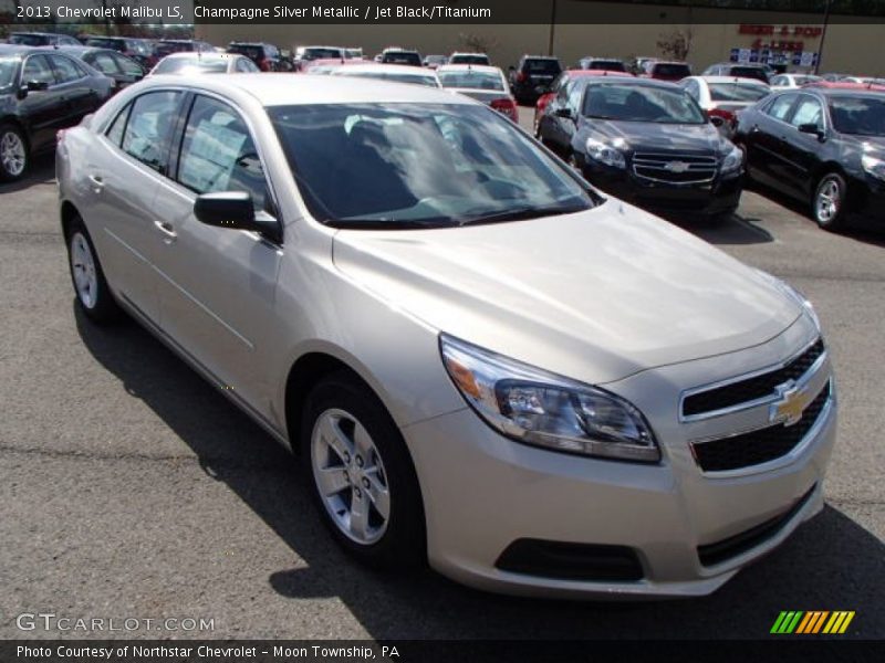 Champagne Silver Metallic / Jet Black/Titanium 2013 Chevrolet Malibu LS