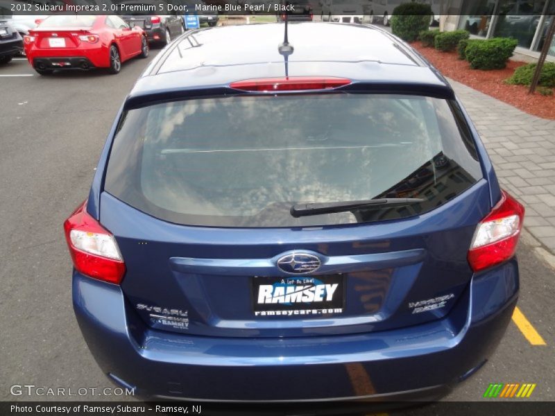 Marine Blue Pearl / Black 2012 Subaru Impreza 2.0i Premium 5 Door