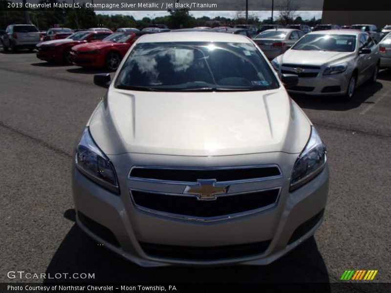 Champagne Silver Metallic / Jet Black/Titanium 2013 Chevrolet Malibu LS