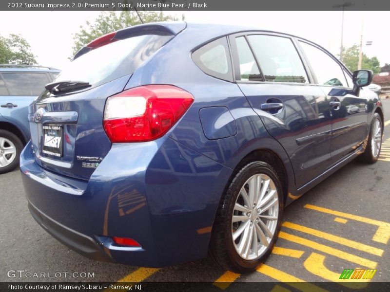 Marine Blue Pearl / Black 2012 Subaru Impreza 2.0i Premium 5 Door