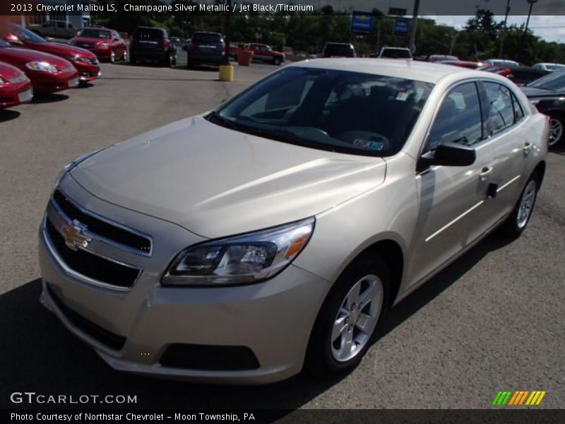Champagne Silver Metallic / Jet Black/Titanium 2013 Chevrolet Malibu LS