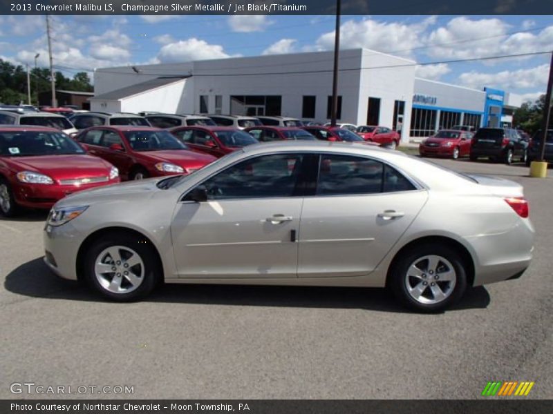 Champagne Silver Metallic / Jet Black/Titanium 2013 Chevrolet Malibu LS