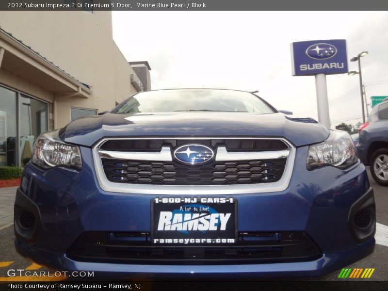 Marine Blue Pearl / Black 2012 Subaru Impreza 2.0i Premium 5 Door