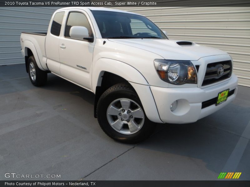 Super White / Graphite 2010 Toyota Tacoma V6 PreRunner TRD Sport Access Cab