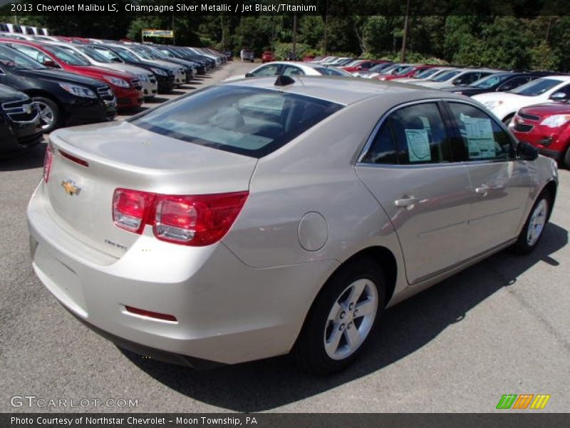 Champagne Silver Metallic / Jet Black/Titanium 2013 Chevrolet Malibu LS