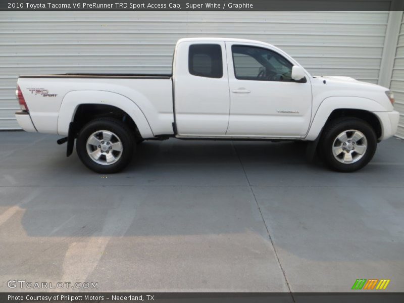 Super White / Graphite 2010 Toyota Tacoma V6 PreRunner TRD Sport Access Cab