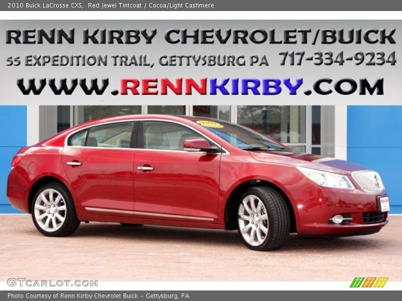 Red Jewel Tintcoat / Cocoa/Light Cashmere 2010 Buick LaCrosse CXS