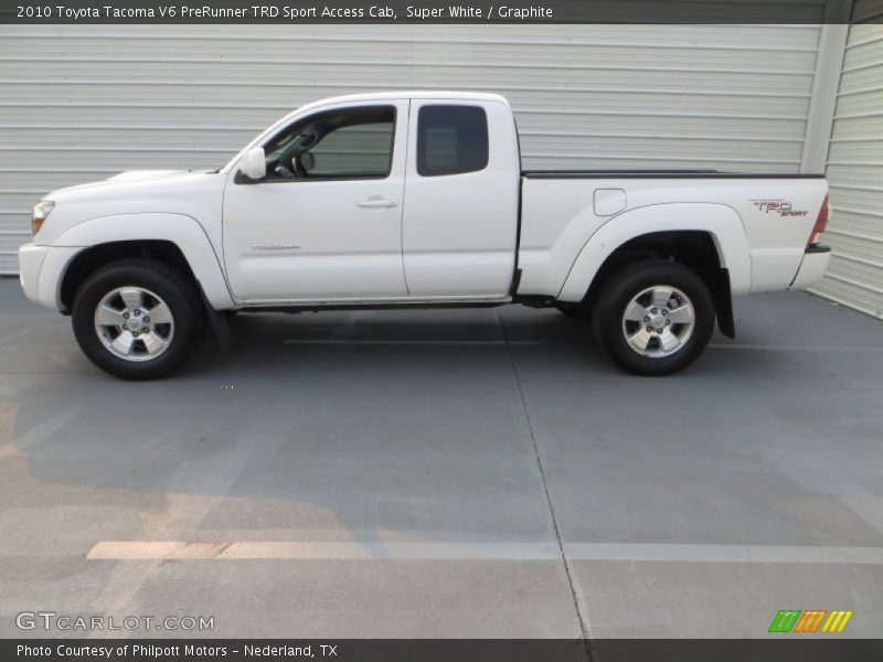 Super White / Graphite 2010 Toyota Tacoma V6 PreRunner TRD Sport Access Cab