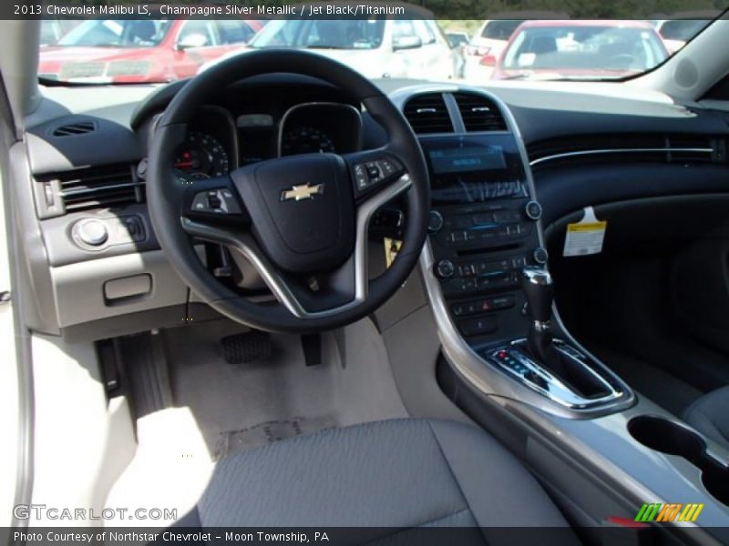 Champagne Silver Metallic / Jet Black/Titanium 2013 Chevrolet Malibu LS