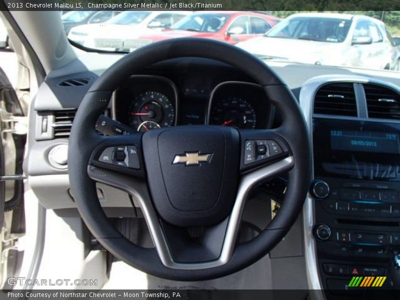 Champagne Silver Metallic / Jet Black/Titanium 2013 Chevrolet Malibu LS