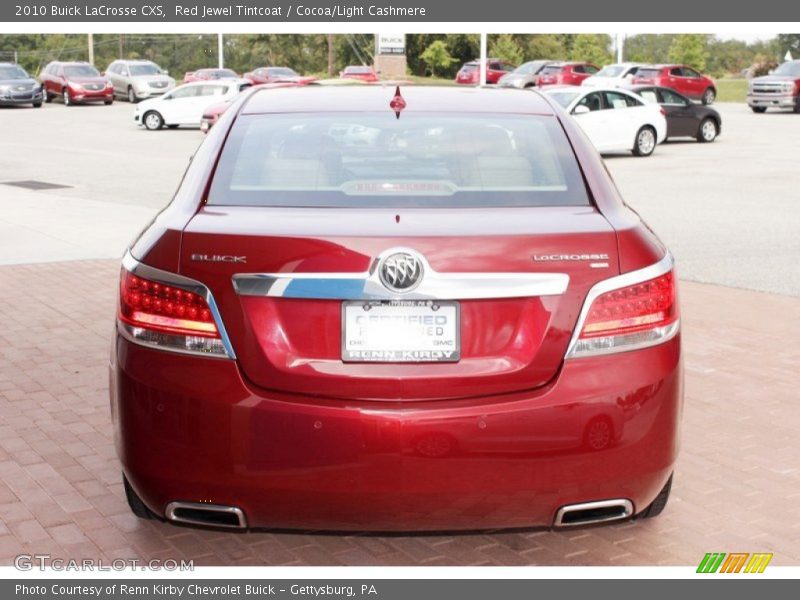 Red Jewel Tintcoat / Cocoa/Light Cashmere 2010 Buick LaCrosse CXS
