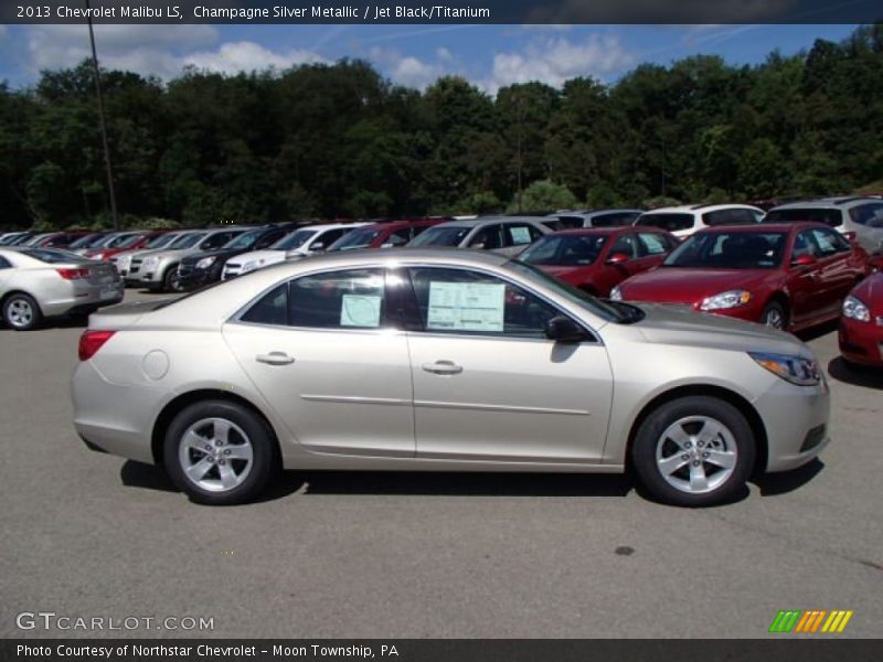 Champagne Silver Metallic / Jet Black/Titanium 2013 Chevrolet Malibu LS