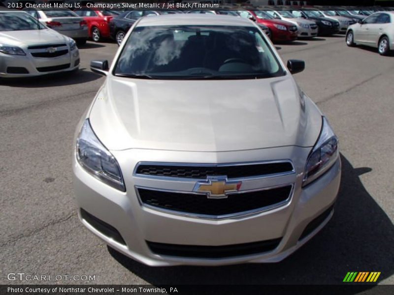 Champagne Silver Metallic / Jet Black/Titanium 2013 Chevrolet Malibu LS